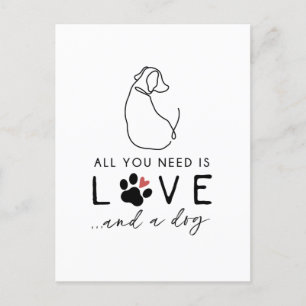 Carte Postale Tout ce dont vous avez besoin, c'est de l'amour et