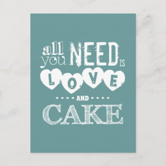 Carte Postale Tout ce dont vous avez besoin est l'amour et le gâ