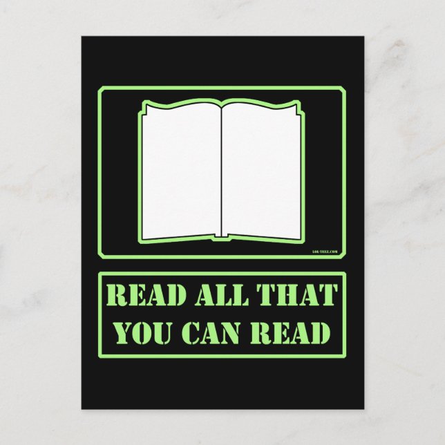 Carte Postale Tout ce que vous pouvez lire (Devant)