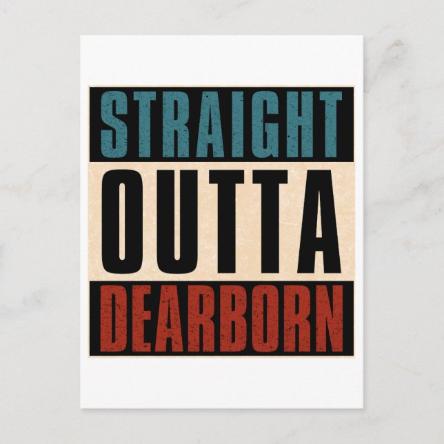 Carte Postale Tout droit de Dearborn Michigan MI (Devant)