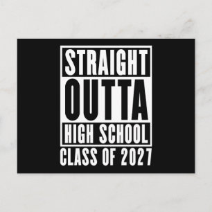 Carte Postale Tout droit sorti du lycée promotion 2027