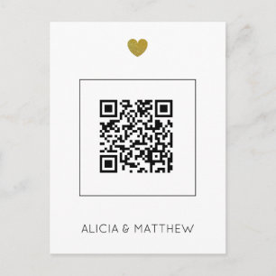 Carte Postale Tout en un moderne avec code QR