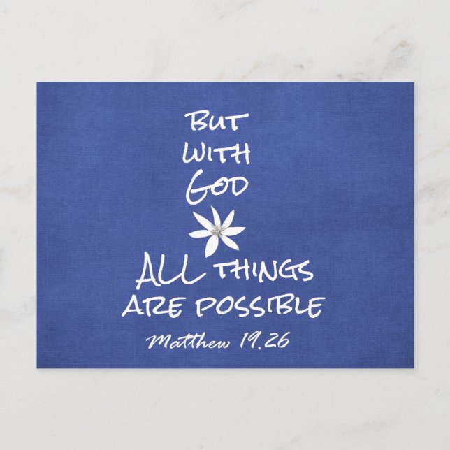 Carte Postale Tout est possible Bible Verse (Devant)