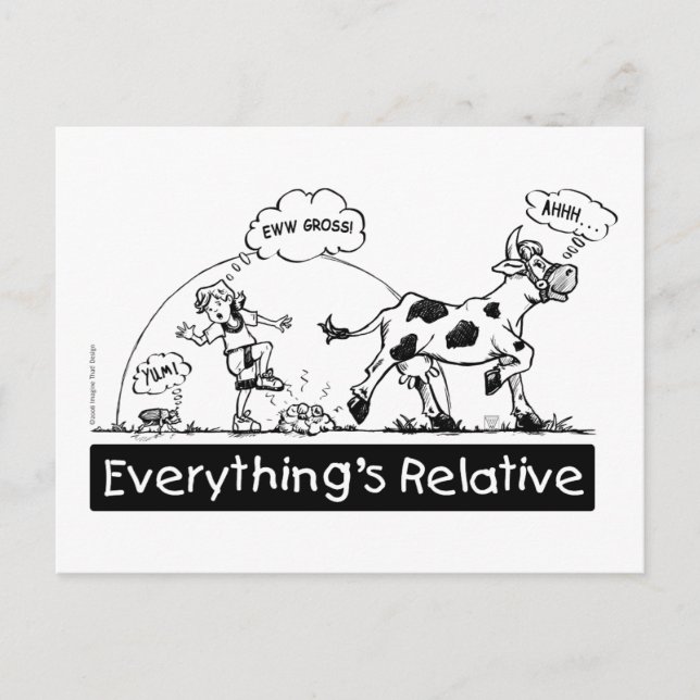 Carte Postale Tout est relatif (Devant)