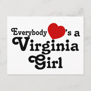 Carte Postale Tout le monde a le coeur d'une Virginia Girl