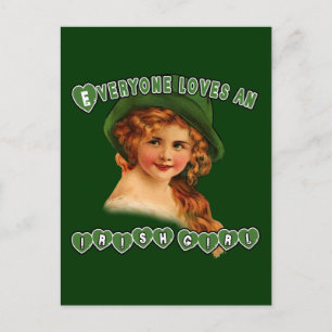 CARTE POSTALE TOUT LE MONDE AIME UNE FILLE IRLANDAISE