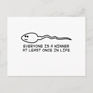 Carte Postale Tout le monde est gagnant au moins une fois !