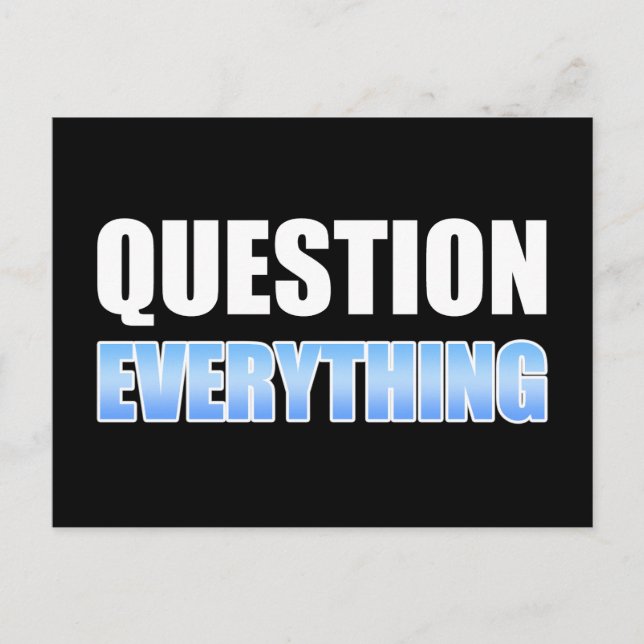 Carte Postale Tout remettre en question (Devant)