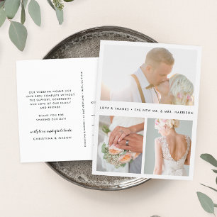 Carte Postale Tout simplement indiqué Merci photo Mariage