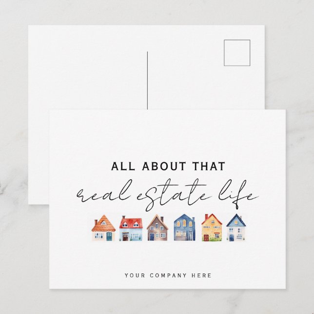 Carte Postale Tout Sur Cette Vie Immobilière Promotion (Devant / Derrière)