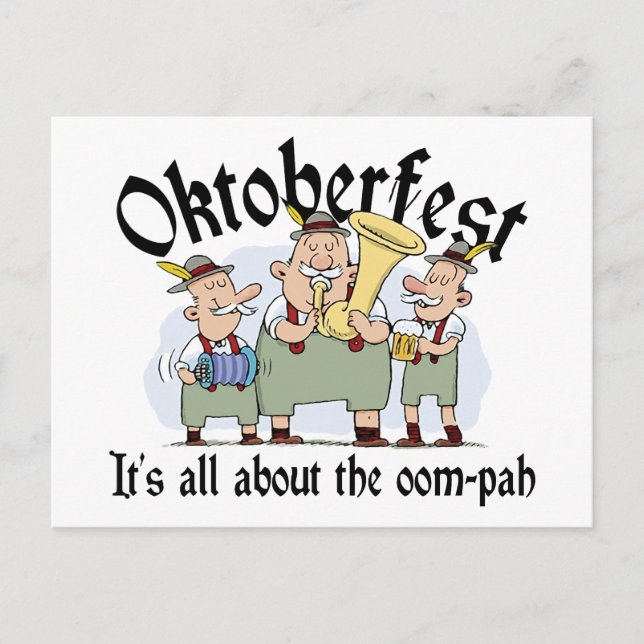 Carte Postale Tout sur le cadeau Oom-pah Oktoberfest (Devant)