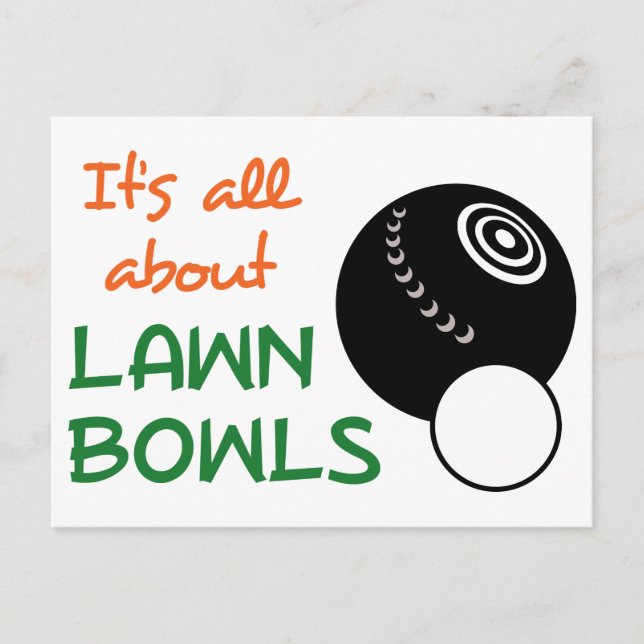 Carte Postale Tout sur les pelouses Bowls (Devant)