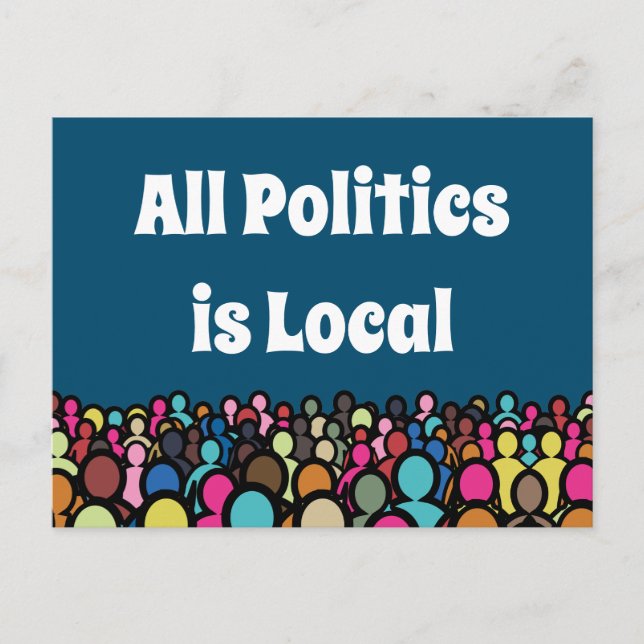 Carte Postale Toute la politique est locale 2024 (Devant)