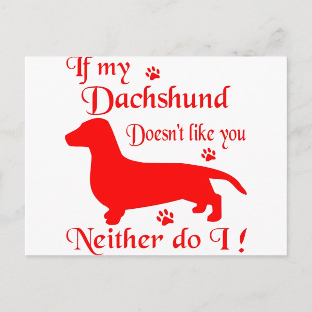 CARTE POSTALE TOUTES LES CHOSES DACHSHUND (Devant)