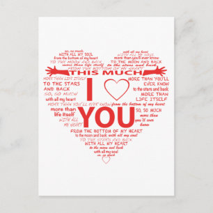 Carte Postale Toutes les façons dont je t'aime