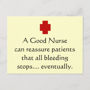 Carte Postale Toutes les saignements s'arrêtent éventuellement c