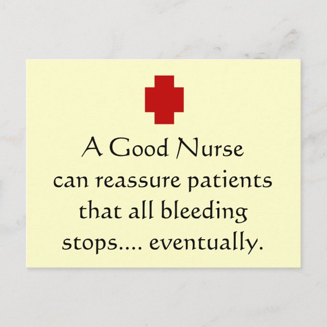 Carte Postale Toutes les saignements s'arrêtent éventuellement c (Devant)