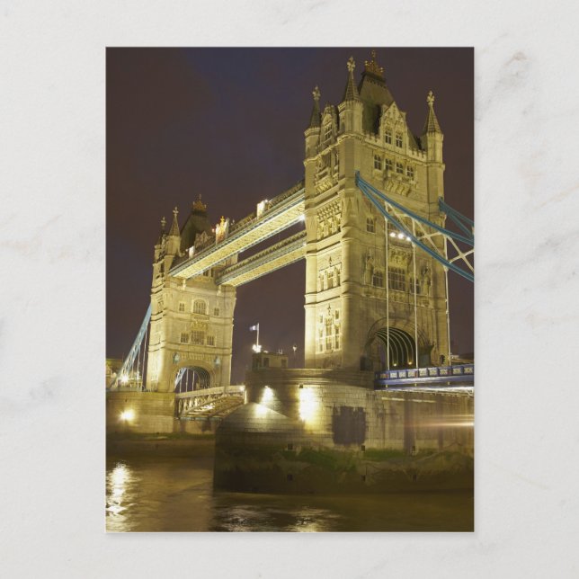 Carte Postale Tower Bridge et la Tamise au crépuscule, Londres, (Devant)