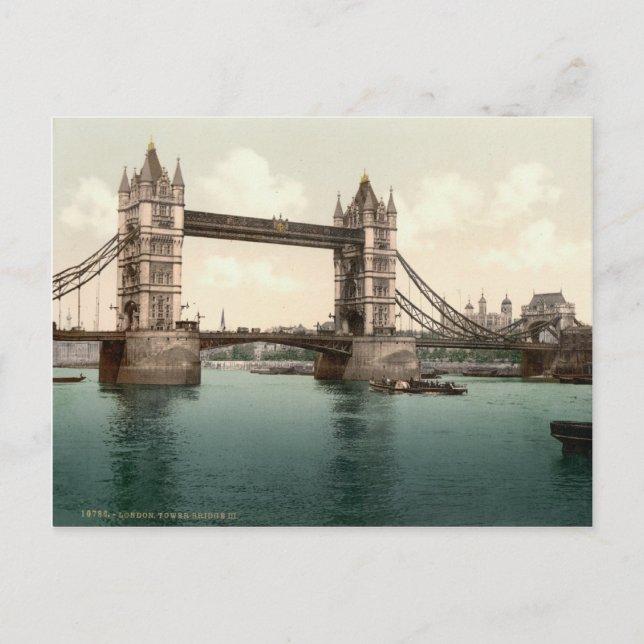 Carte Postale Tower Bridge, Londres c.1895 (Devant)