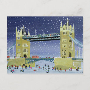 Carte Postale Tower Bridge : Patinage sur glace fine