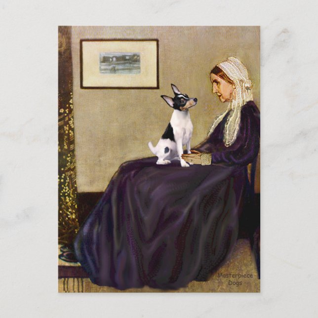Carte Postale Toy Fox Terrier - La mère de Whistler (Devant)