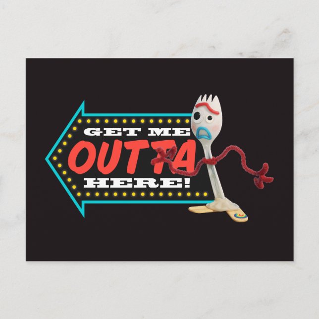 Carte Postale Toy Story 4 | Forky "Get Me Outta Here" (Devant)