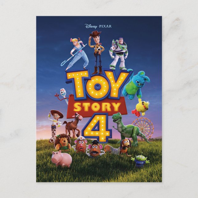Carte Postale Toy Story 4 | Jouets sur le terrain Poster (Devant)