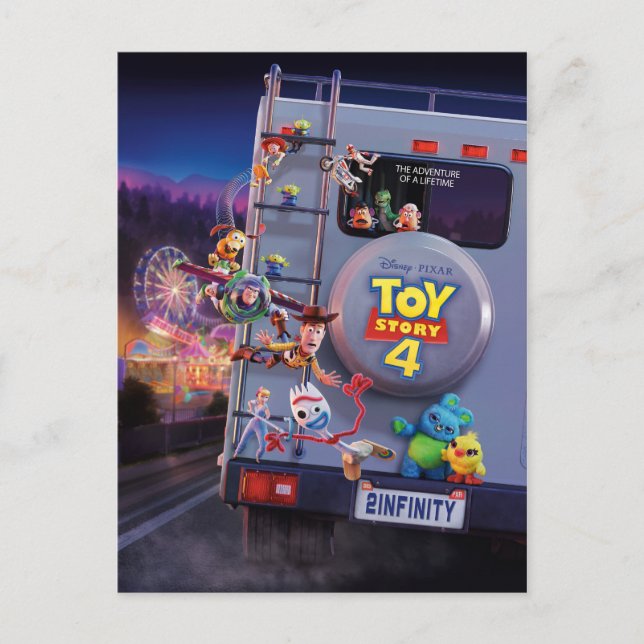 Carte Postale Toy Story 4 | Poster Théâtral Toys Riding RV (Devant)