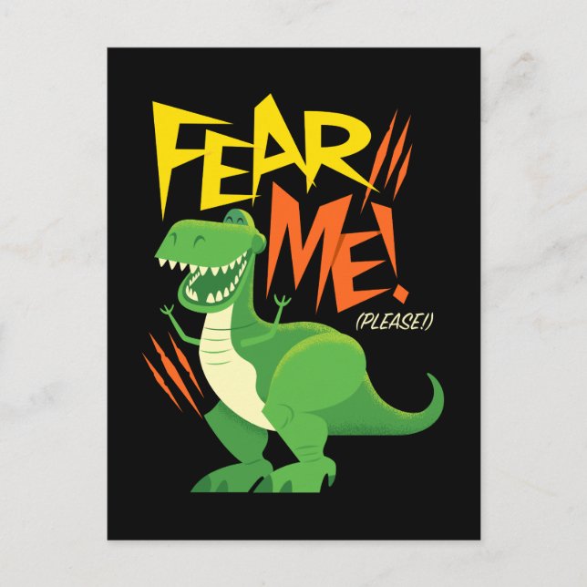 Carte Postale Toy Story 4 | Rex "Craignez-moi !" (Devant)