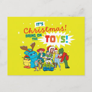 Carte Postale Toy Story   C'est Noël ! Apportez les jouets