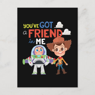 Carte Postale Toy Story Dessin animé de Buzz et Woody