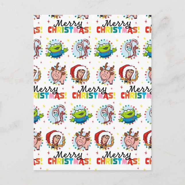 Carte Postale Toy Story | Modèle de Joyeux Noël (Devant)
