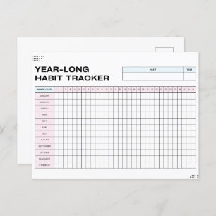 Carte Postale Tracker Habit d'une année