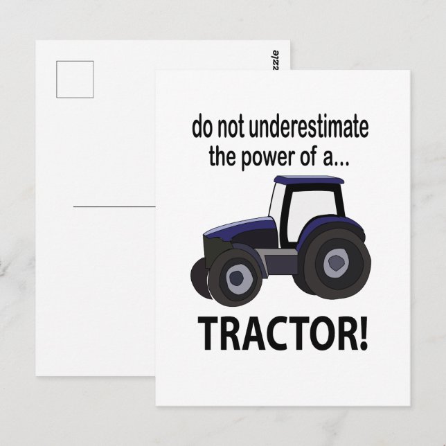 Carte Postale Tracteur (Devant / Derrière)