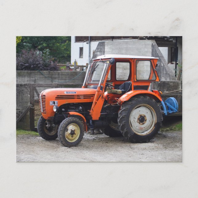 Carte Postale Tracteur Diesel Orange Steyr KL II (Devant)