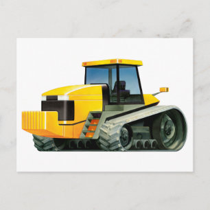 Carte Postale Tracteur jaune