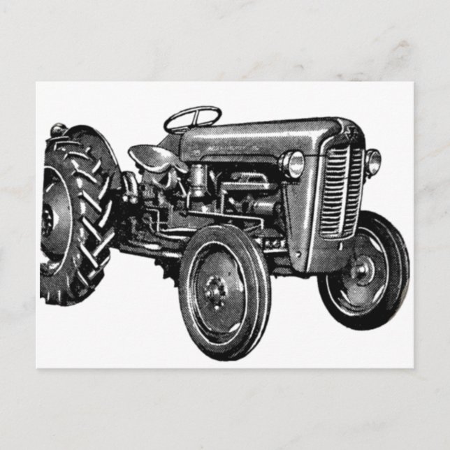Carte Postale Tracteur vintage (Devant)