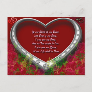 Carte Postale Trad. Scot Love Vow : Sang de mon Sang - Floral
