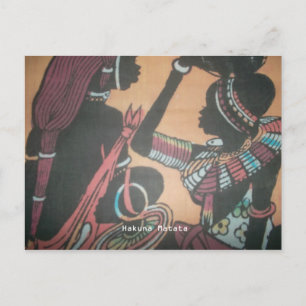 Carte Postale Tradition et culture Masaï Design Motif d'art