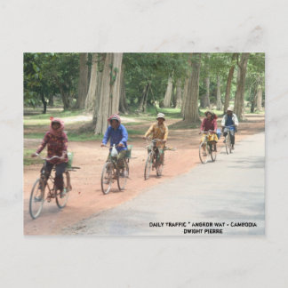 Carte Postale Trafic quotidien * Angkor Vat - Cambodge...