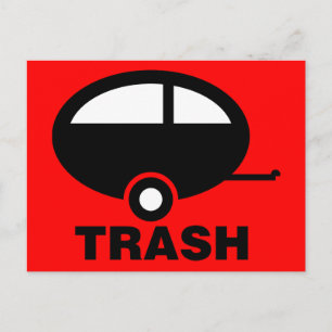 Carte Postale Trailer Trash ~ RV Travel Camping