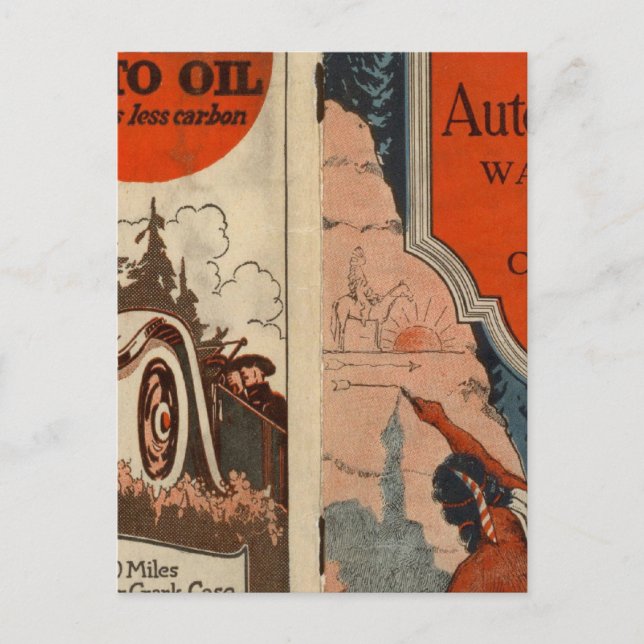 Carte Postale Trails automobiles de Washington, Oregon (Devant)