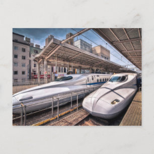 Carte Postale Train à balles japonais à la gare de Tokyo