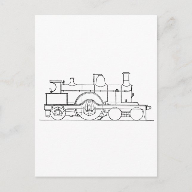 Carte Postale Train à vapeur (Devant)