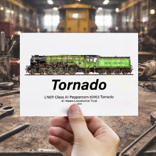 Carte Postale Train à vapeur Tornado vintage Locomotive anglaise
