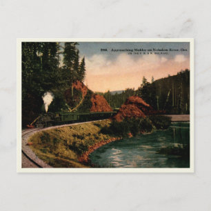 Carte Postale Train approchant Mohler Oregon, Vintage