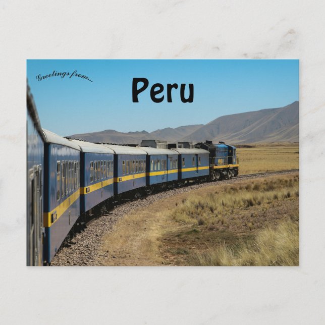 Carte Postale Train au Pérou (Devant)
