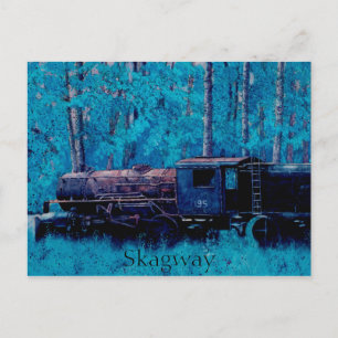 Carte Postale Train automobile à vapeur historique en Alaska Ska