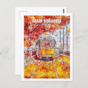 Carte Postale Train Budapest Hongrie Travel Place Waterton