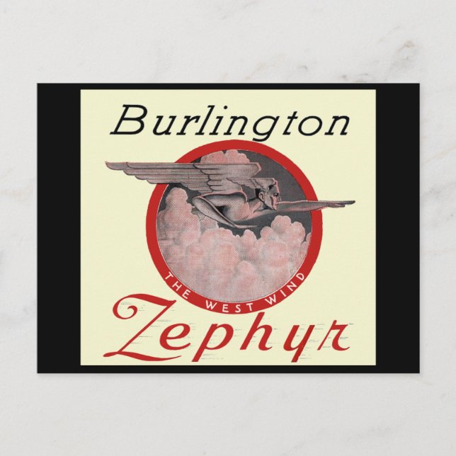 Carte Postale Train Burlington Zephyr (Devant)